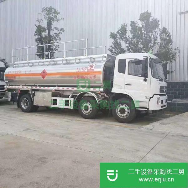 陜西出售二手東風天龍前四后八25噸鋁合金油罐車