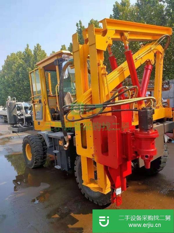 湖北出售二手高速公路護欄打樁機