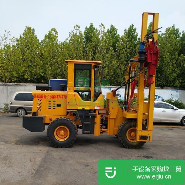 河南出售二手公路護(hù)欄波形打樁機(jī)