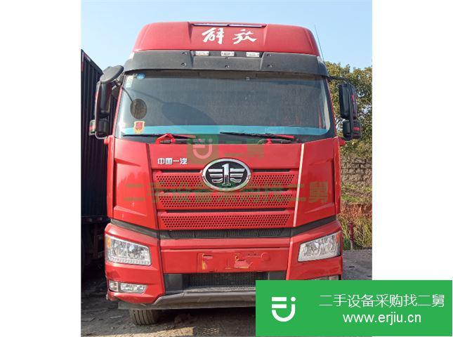 貴州出售二手解放J6P460馬力前四后八高欄載貨車
