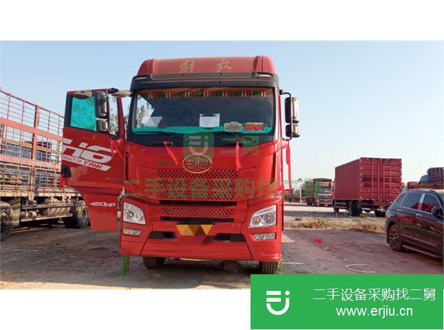 湖南出售二手青島解放JH6前四后八460馬力高欄載貨車
