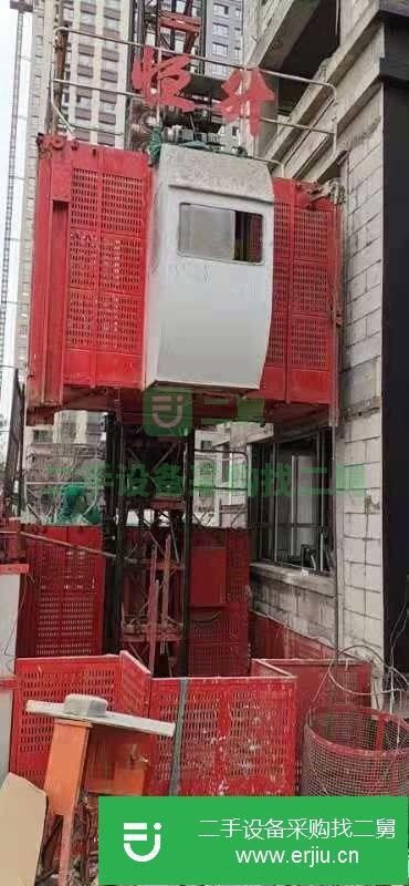 山東出售二手16年恒升施工電梯100米