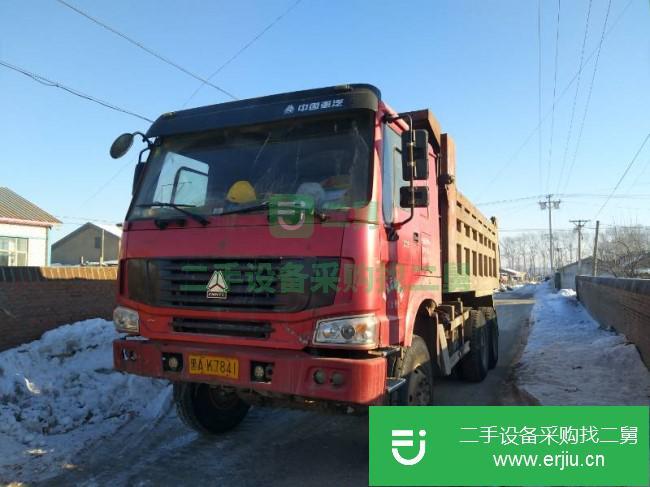 黑龍江出售二手重汽豪沃重卡后八輪翻斗自卸車