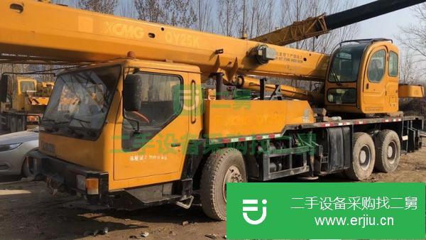 山東出售二手08年9月國三電噴徐工25k汽車吊