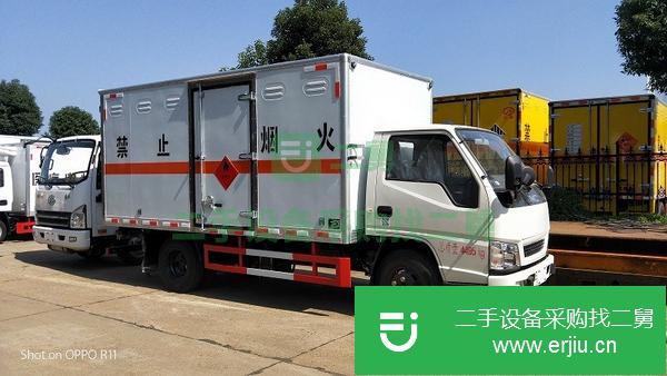 陜西出售二手江鈴順達藍牌4.2米危化品廂式運輸車