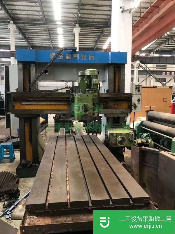 重慶出售二手1.6x3米精密龍門銑床，銑頭電機7.5千瓦
