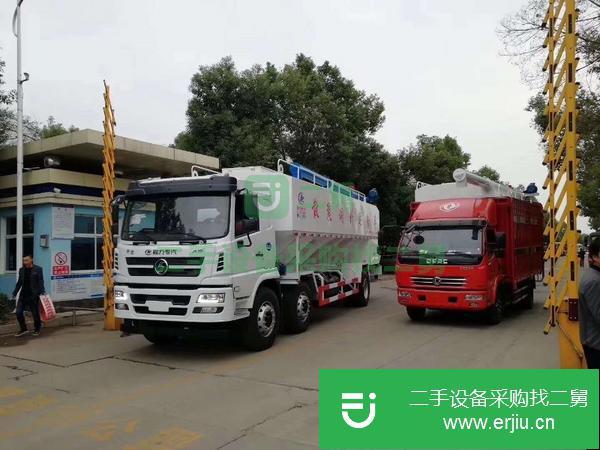 湖南出售二手陜汽小三軸30方飼料運輸車