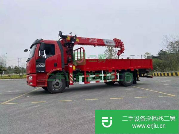 山西出售二手解放J6單橋隨車吊上裝長興吊機(jī)