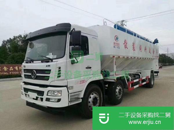 福建出售二手陜汽前四后四18噸散裝飼料運輸車