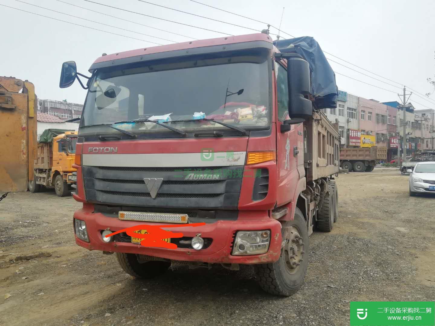 河南出售二手福田歐曼340馬力自卸車