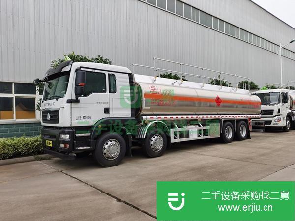 廣東出售二手重汽汕德卡前四后八30方鋁合金油罐車
