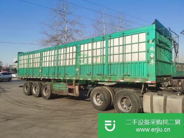 河北出售二手11米金豐高欄半掛車,富華軸,車廂周正,輪胎8成,箱底平