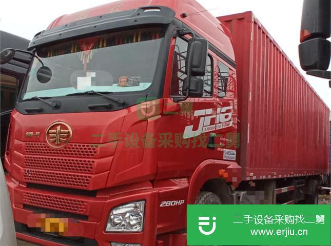 湖南出售二手青島解放JH6280馬力國五箱式貨車