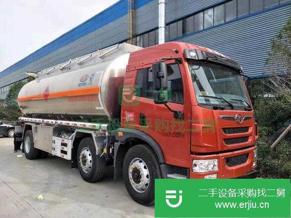 山東出售二手20噸鋁合金油罐車國五