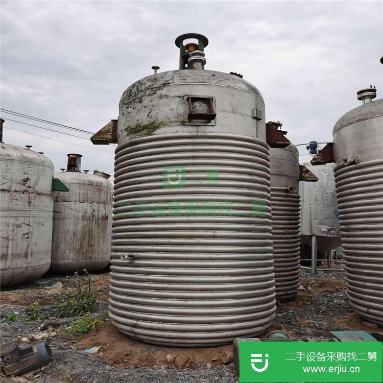 山東出售二手蒸汽加熱搪瓷反應釜