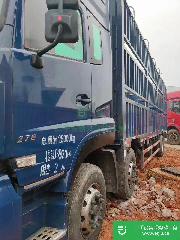 山東出售二手東風天龍前四后四高欄9.6米載貨車車況原版無事故