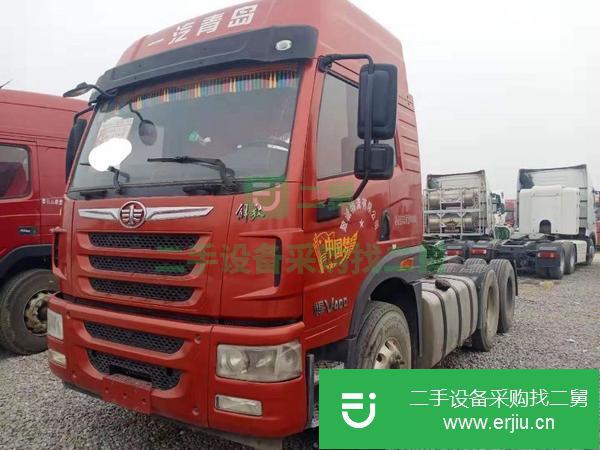山東出售二手18年解放悍V牽引車400馬力國五排放