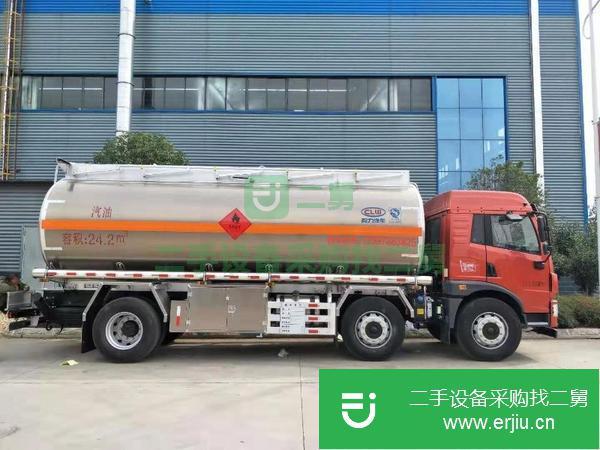 山東出售二手20噸鋁合金油罐車國五