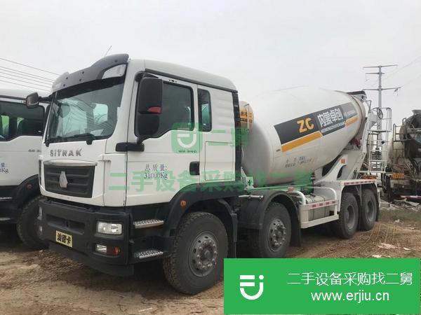 安徽出售二手重汽汕德卡輕量化大12拉14方國(guó)五排放攪拌車(chē)