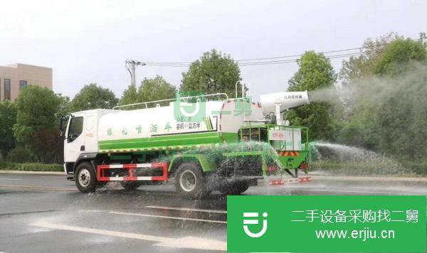 河南出售二手柳汽乘龍15噸綠化玉柴200馬力15方灑水車