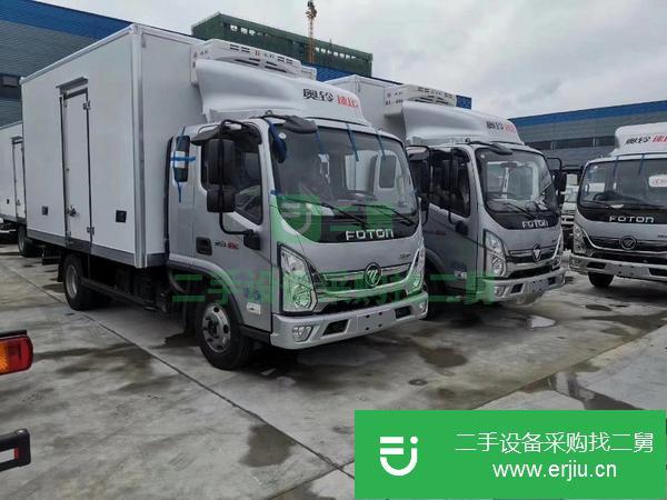 湖北出售二手福田奧鈴速運藍(lán)牌排半130馬力冷藏車