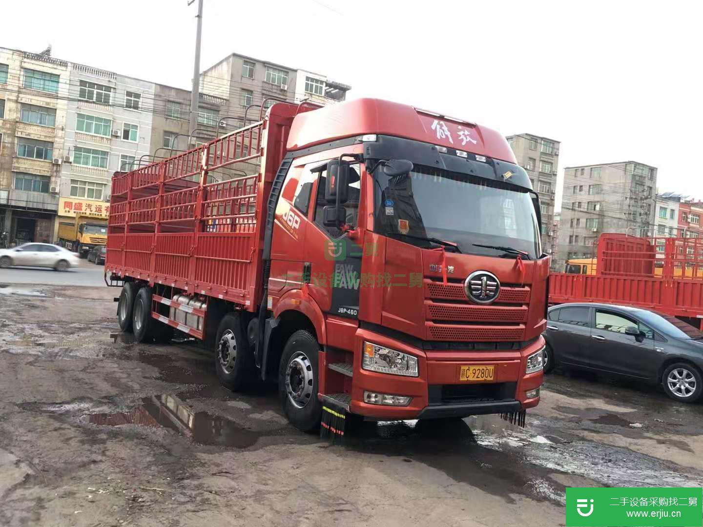 江西出售二手一汽解放460馬力國五高欄載貨車精品車況