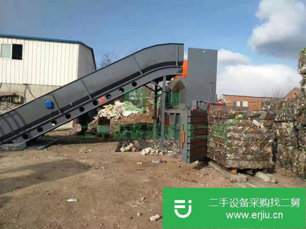 湖北出售二手160噸廢紙塑料瓶打包機