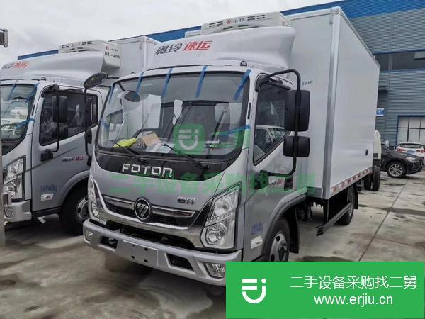 湖北出售二手福田奧鈴速運藍(lán)牌排半130馬力冷藏車