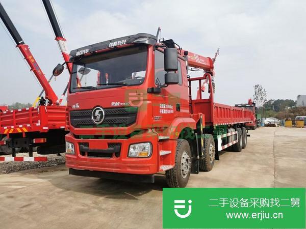 湖北出售二手陜汽德龍前四后八上14噸4節直臂隨車吊