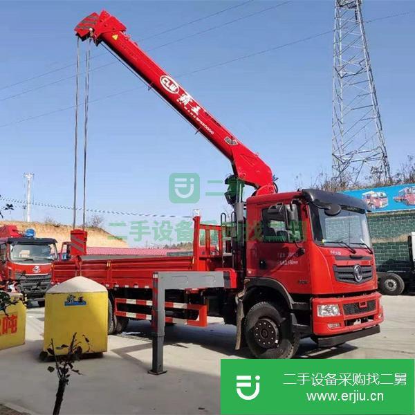 陜西出售二手東風單排程力8噸隨車吊帶遙控