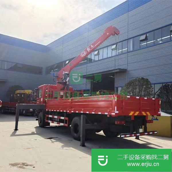 陜西出售二手東風單排程力8噸隨車吊帶遙控