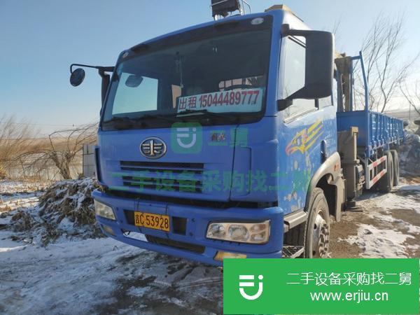 吉林出售二手石煤14噸后八輪隨車吊
