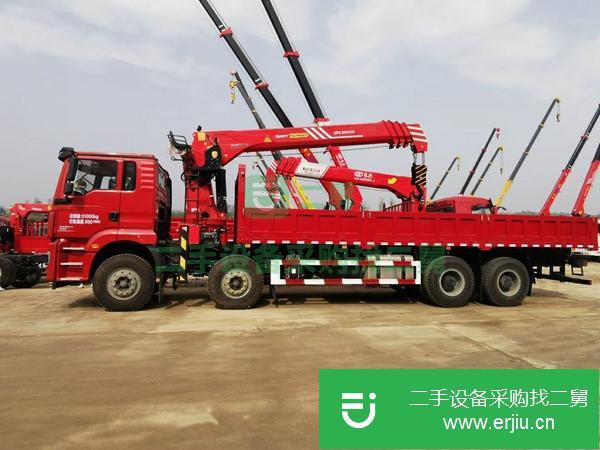 湖北出售二手陜汽德龍前四后八上14噸4節直臂隨車吊