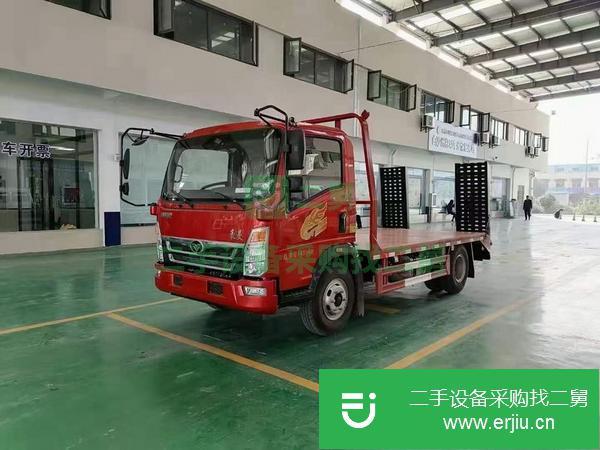 湖北出售二手重汽豪曼藍牌平板運輸車