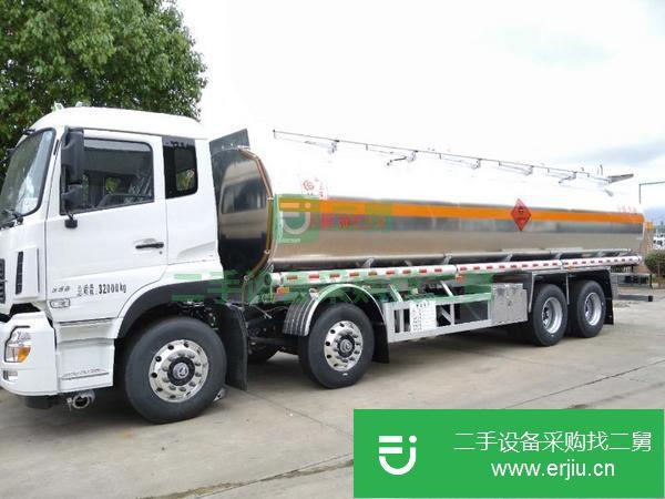 湖北出售二手東風天龍30方鋁合金油罐車