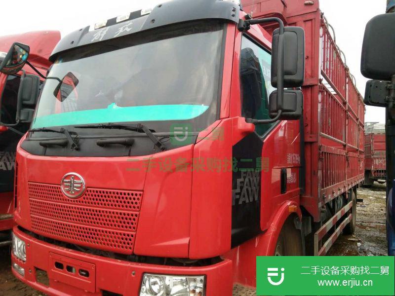 廣西出售二手解放J6180馬力單橋高欄載貨車
