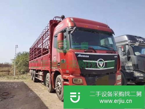 江西出售二手福田歐曼350馬力倉柵式載貨車