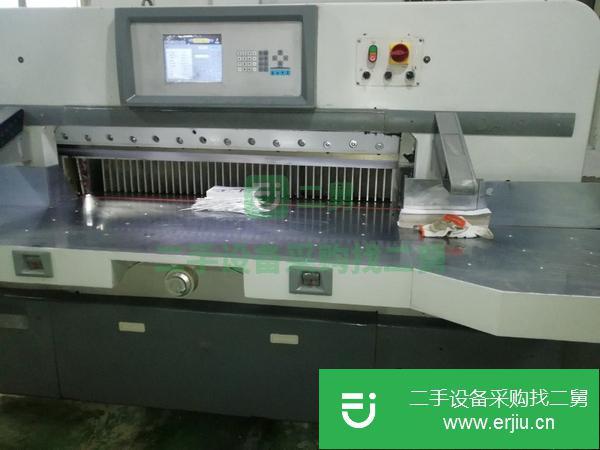 湖北出售二手伺服程控電腦1370切紙機，雙導軌渦輪下刀