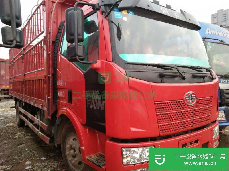 廣西出售二手解放J6180馬力單橋高欄載貨車