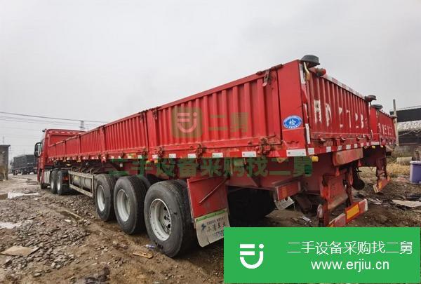 河北出售13米6O標廂側翻半掛車