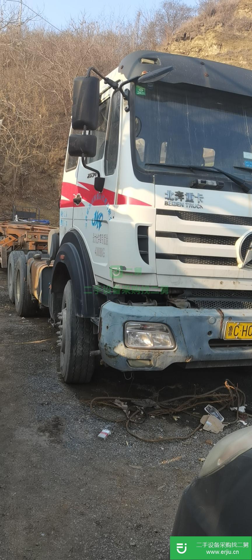 山東出售二手北奔重卡340馬力國四牽引車車況良好無事故