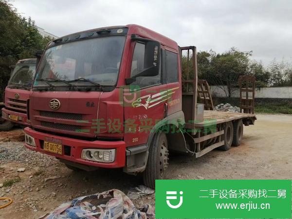 湖北出售二手解放后八輪平板260馬力運輸車