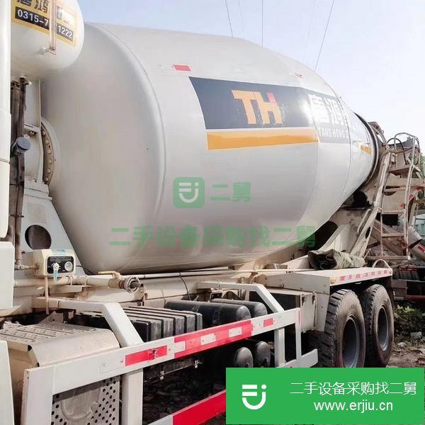 湖北出售二手陜汽德龍大14方攪拌車國五排放濰柴發動機法斯特高低速變速箱