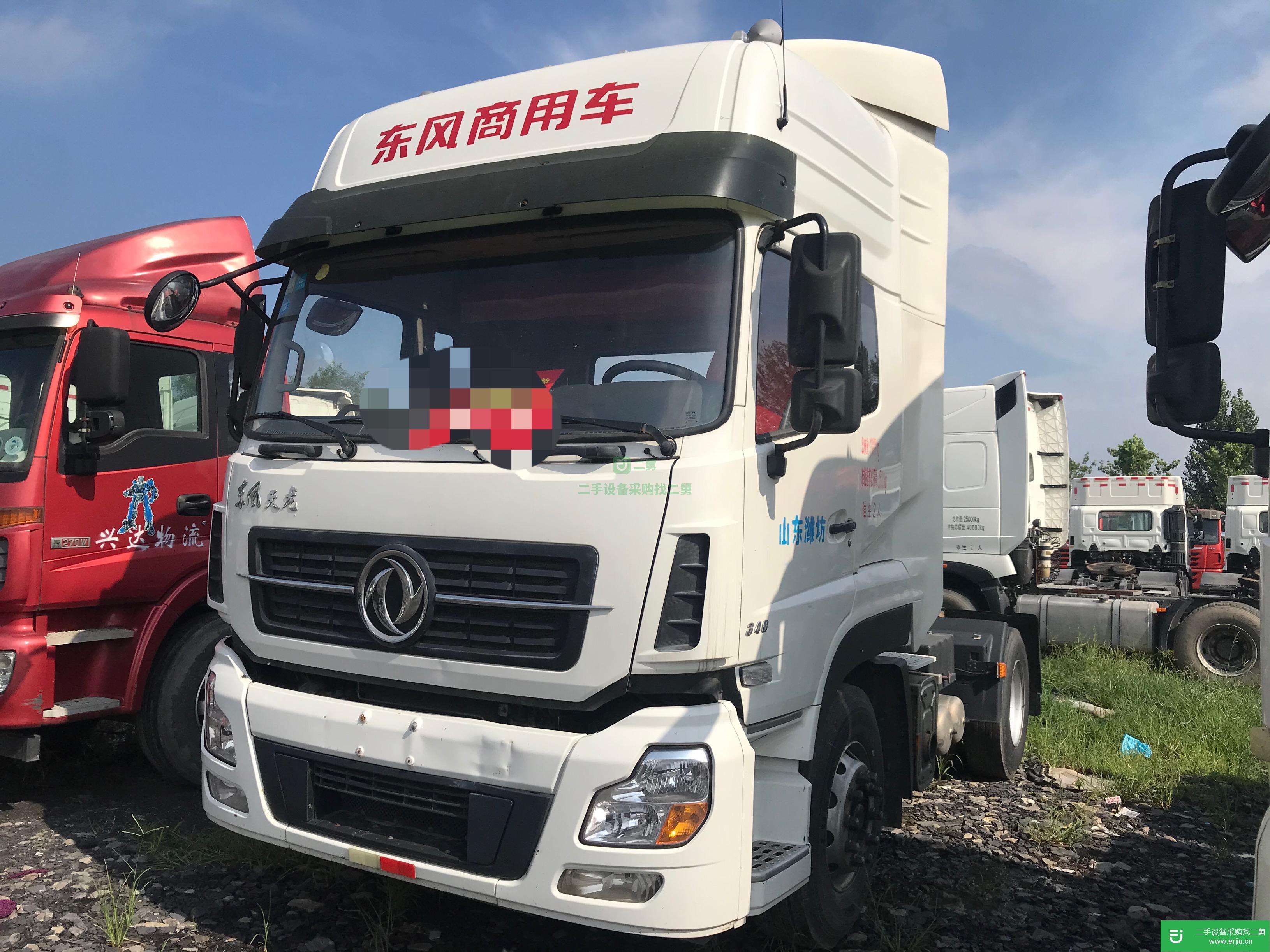 山東出售二手東風天龍340馬力牽引車