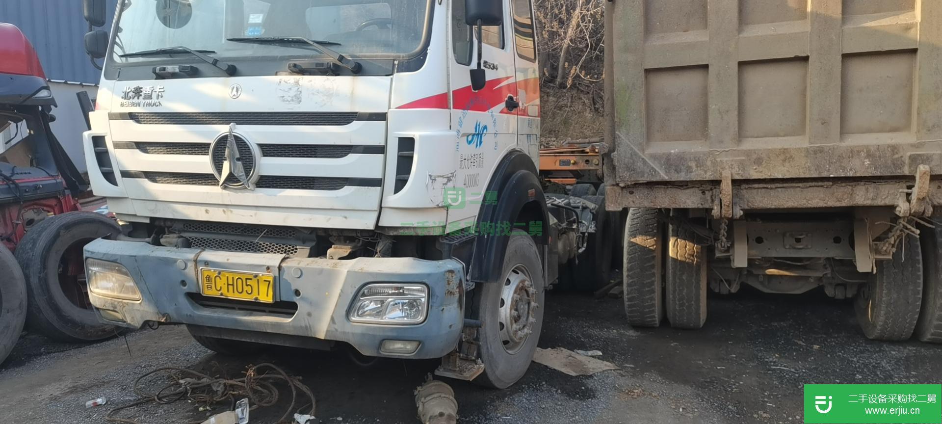 山東出售二手北奔重卡340馬力國四牽引車車況良好無事故