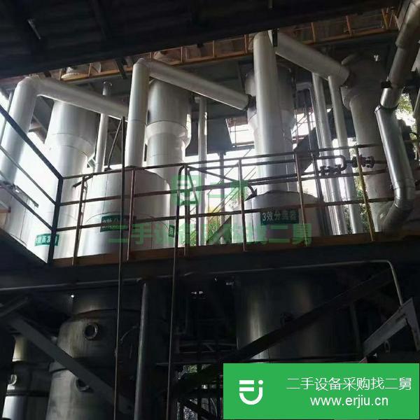 山東出售二手3效兩噸強制循環鈦材蒸發器