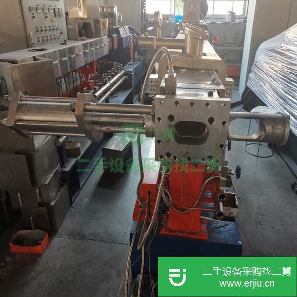 江蘇出售二手平行雙螺桿碳酸鈣高填充母粒造粒機
