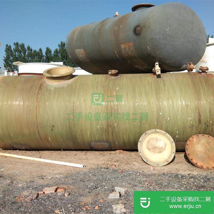 山東出售二手100立方臥式玻璃鋼儲罐