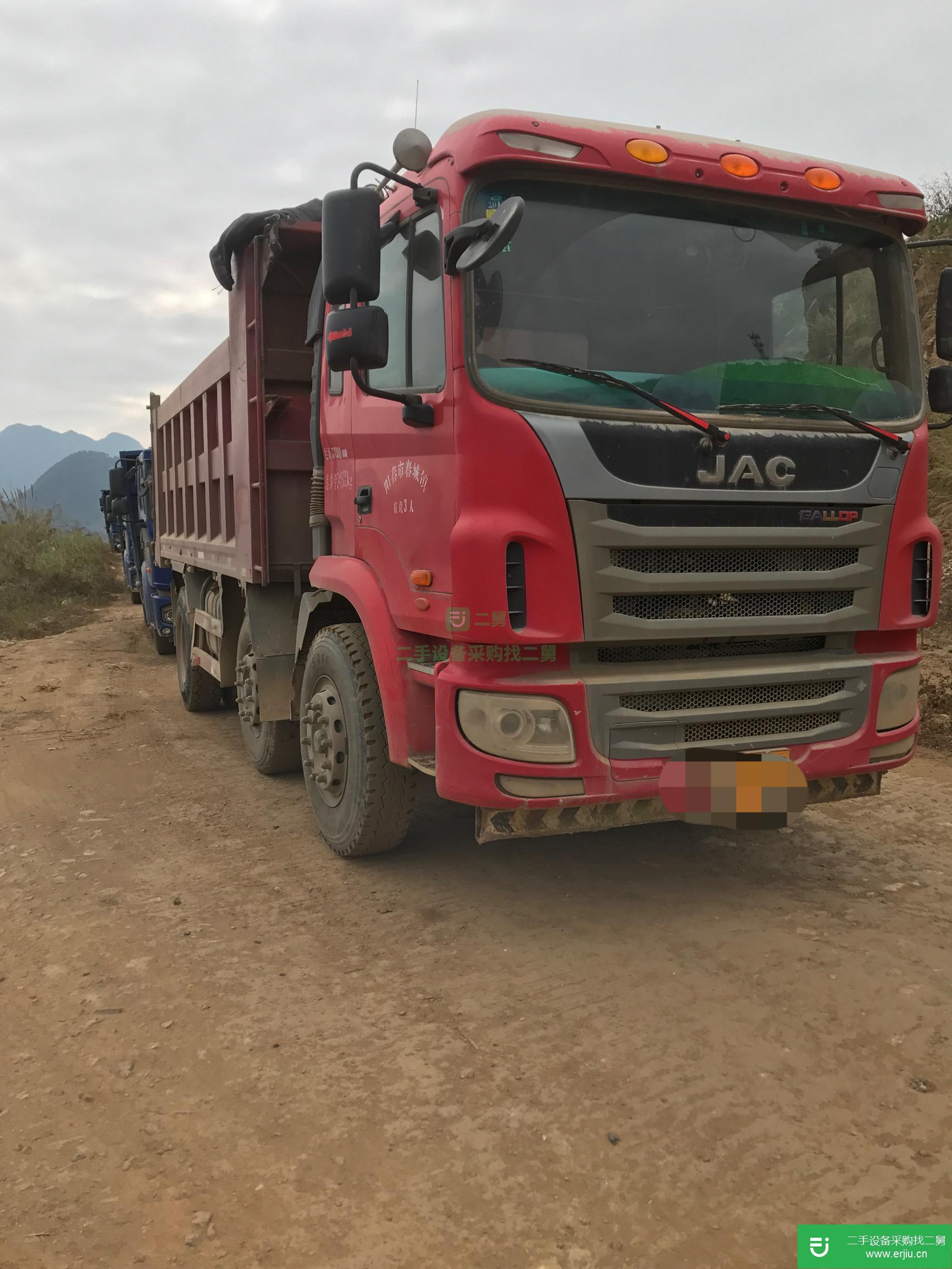 廣東出售二手江淮格爾發220馬力國五自卸車
