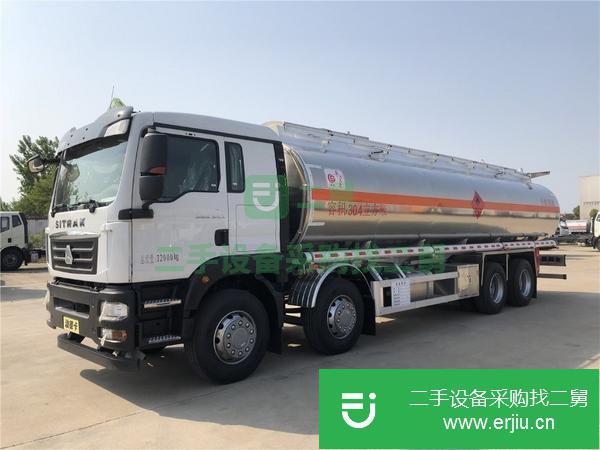山東出售二手重汽汕德卡20噸油罐車德國曼340馬力